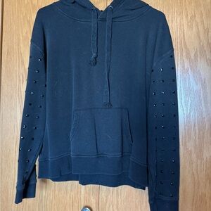 Vintage Havana Black Studded Hoodie